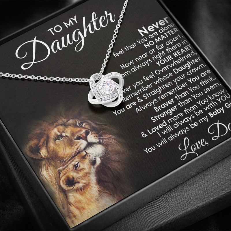 Larvincy To My Daughter Necklace From Dad With Heartfelt Message & Elegant Box, Gifts For Daughter From Father, Beautiful Jewelry Gift From Love Daddy On Graduation, Birthday, Wedding, Christmas - Image 3